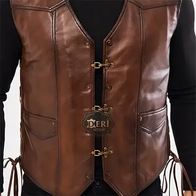 biker leather vest